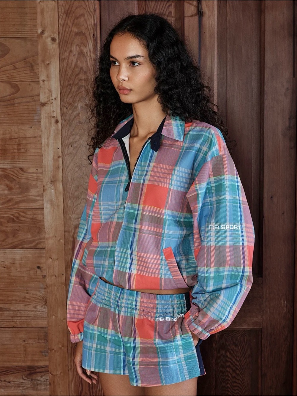 Dairy Boy Women’s Race Day Jacket Nantucket Madras Print Size M/L